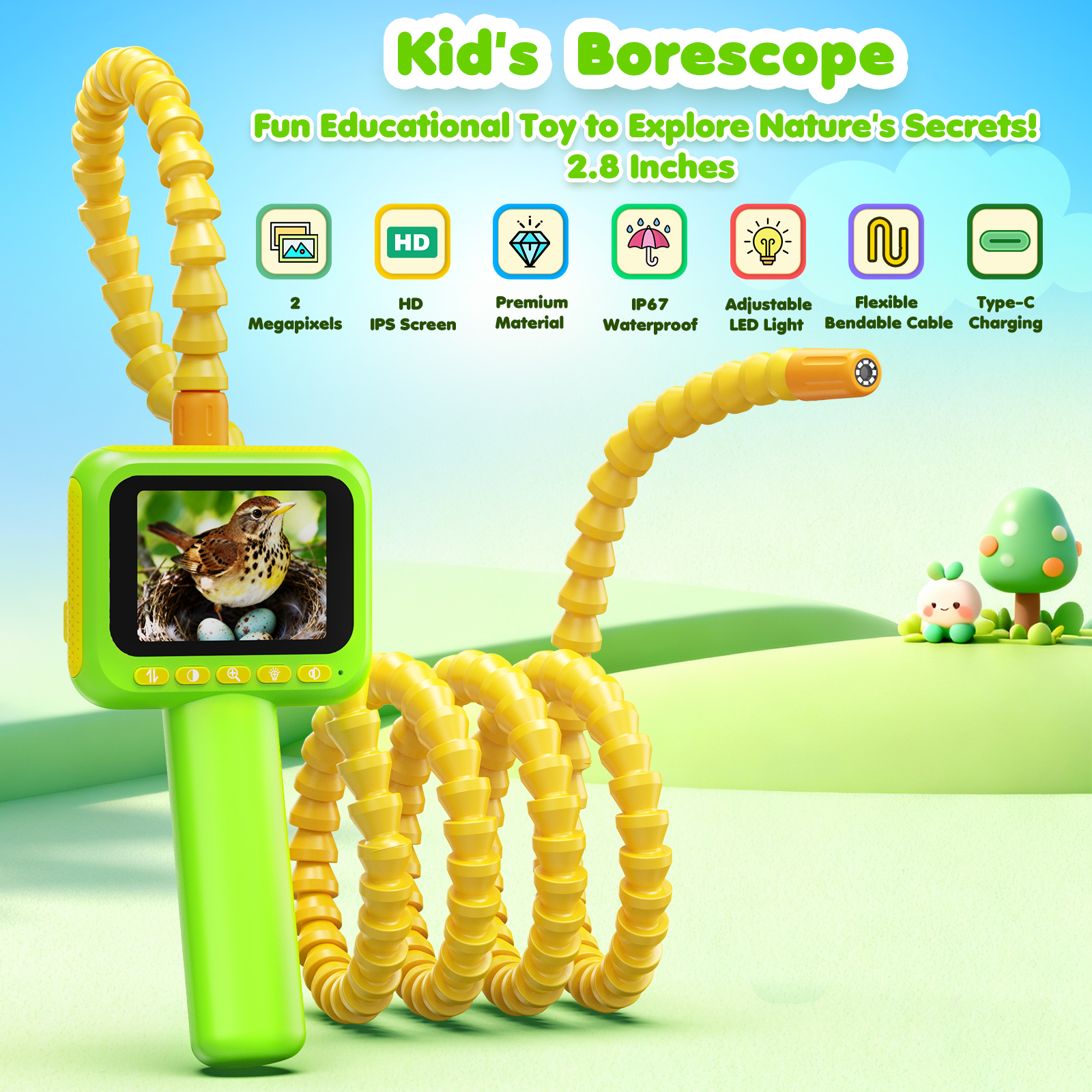 Kids Outdoor Education - Endoscope for Kid Snake Camera Toy
