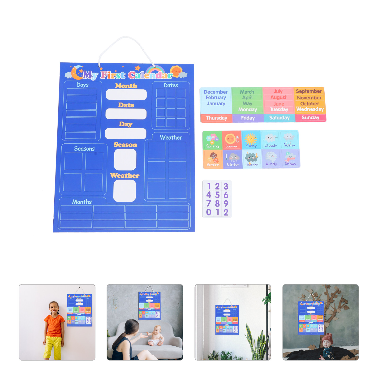 Kids Education Center - English Weather Calendar Board for Kids