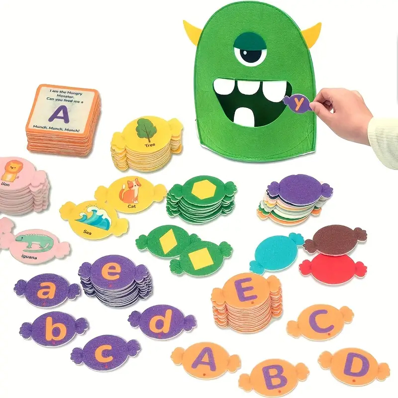 Phonics Card Game - Alphabet Monster Matching Game Fun Letter