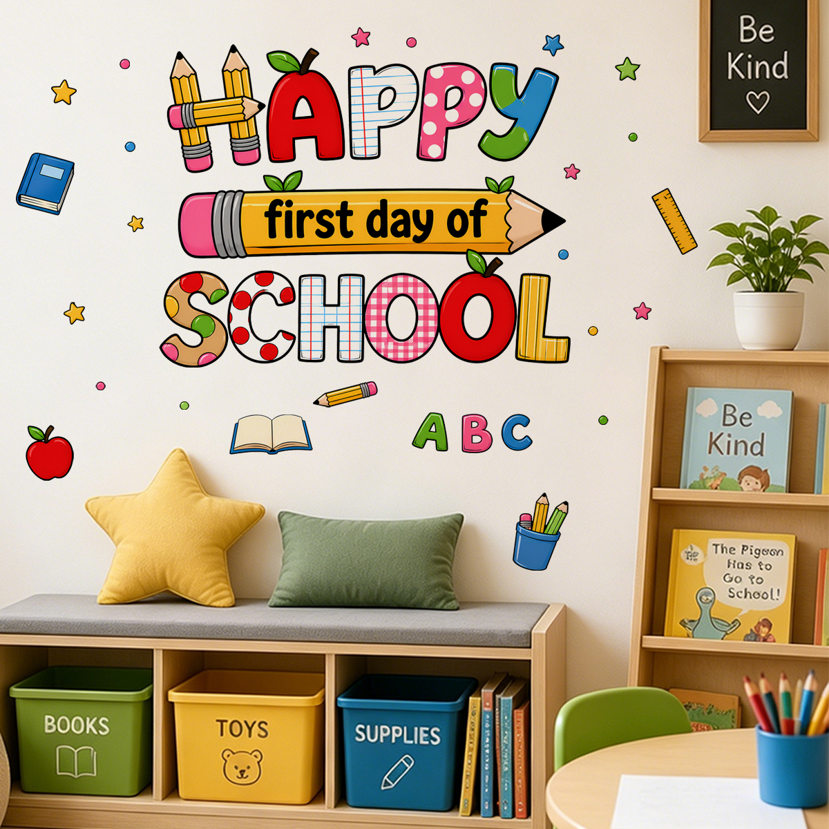 Back to School Wall Stickers H - Happy Kids Education recensione e prezzo