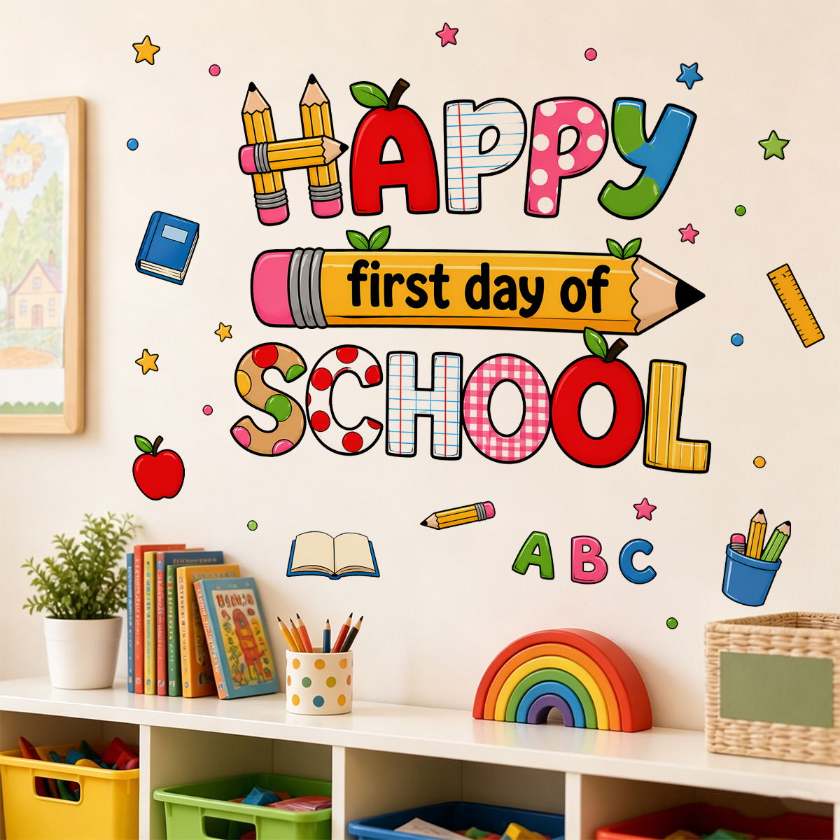 Back to School Wall Stickers H - Happy Kids Education recensione e prezzo