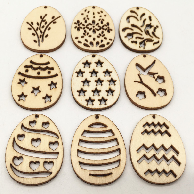 50Pcs Laser Cut Wooden Eggs fo - Happy Kids Education recensione e prezzo