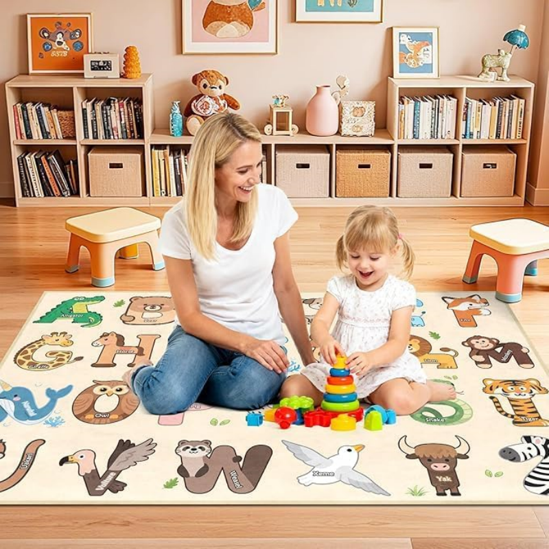 VIKAMA Animal Alphabet Kids Pl - Kids Education Rug recensione e prezzo