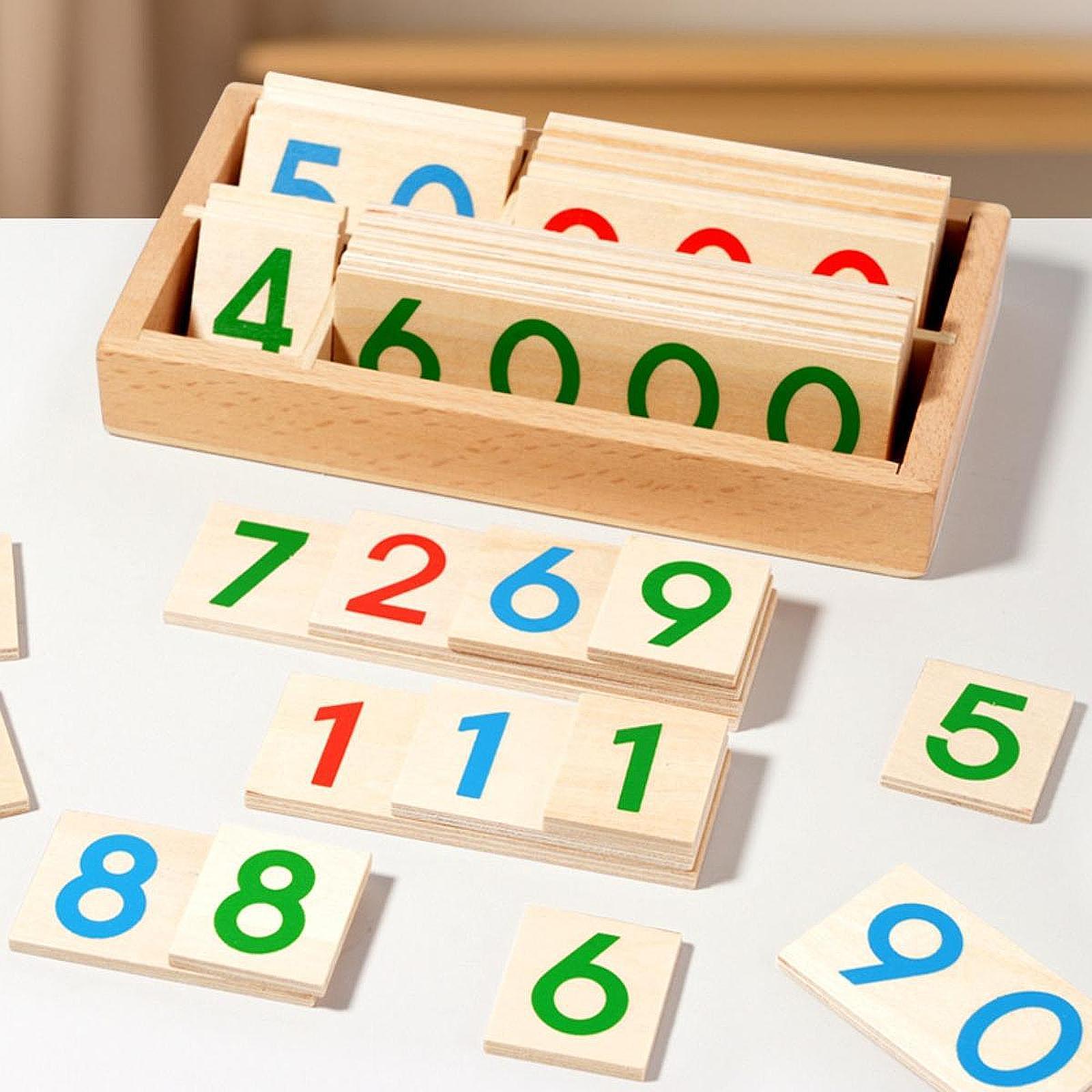 Wooden Number Learning Cards E - Kids Education Center recensione e prezzo