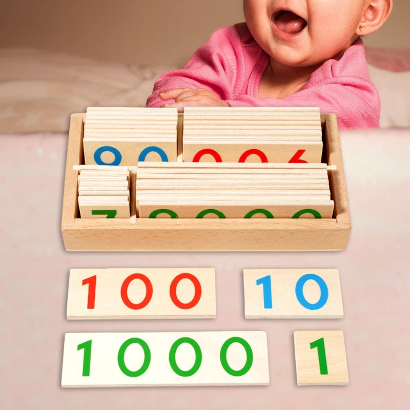 Wooden Number Learning Cards E - Kids Education Center recensione e prezzo