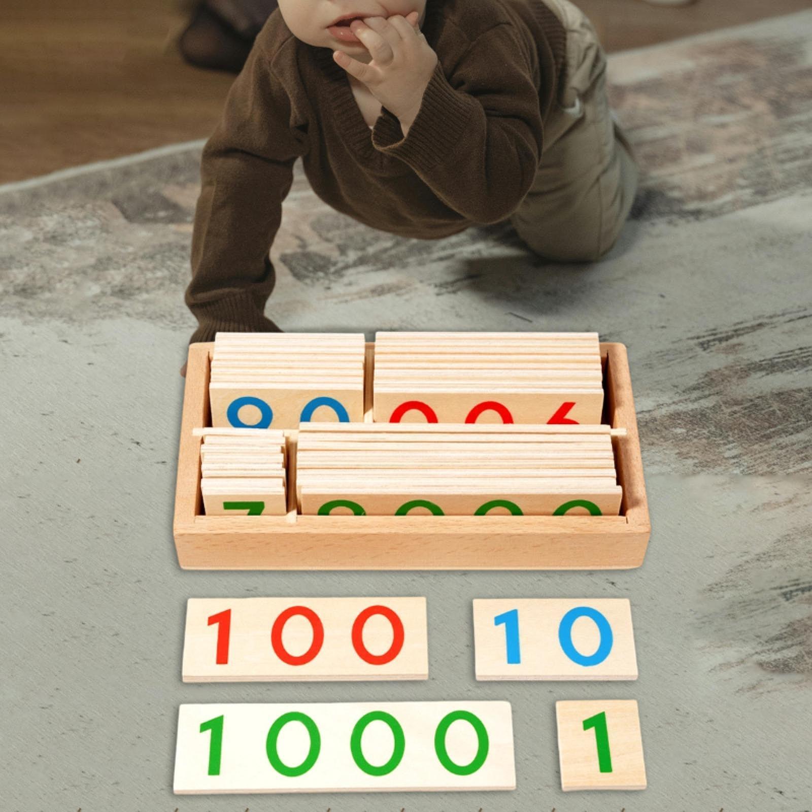 Wooden Number Learning Cards E - Kids Education Center recensione e prezzo