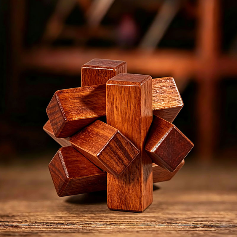 Wooden Knot Puzzle IQ Logic Tr - Kids Education Fun recensione e prezzo