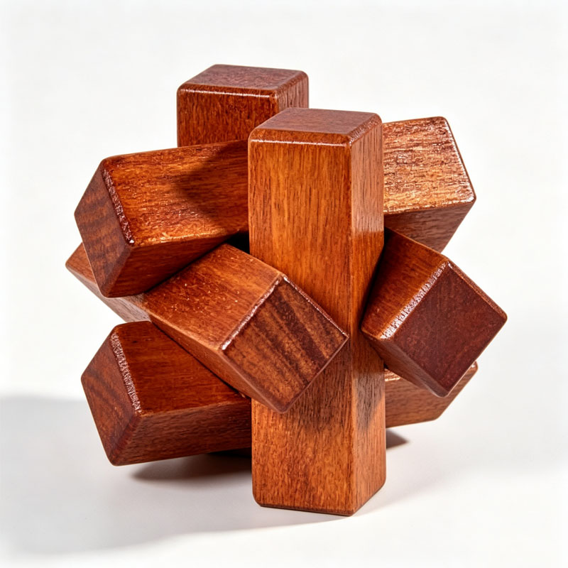Wooden Knot Puzzle IQ Logic Tr - Kids Education Fun recensione e prezzo