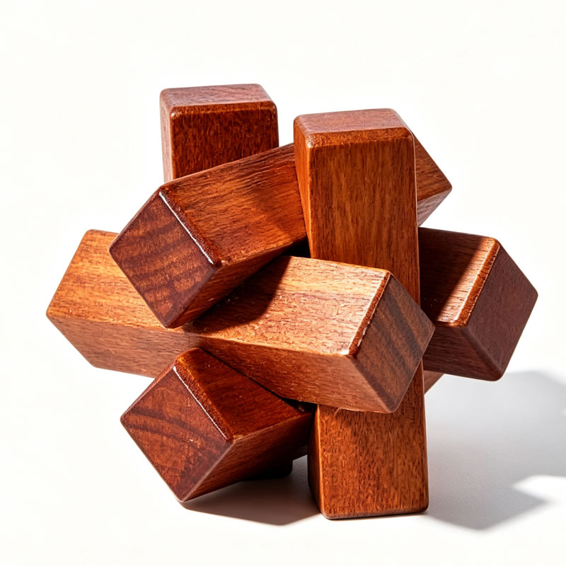 Wooden Knot Puzzle IQ Logic Tr - Kids Education Fun recensione e prezzo