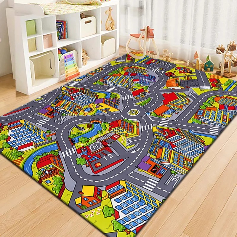Colorful Kids City Map Play Ma - Kids Education Rug recensione e prezzo