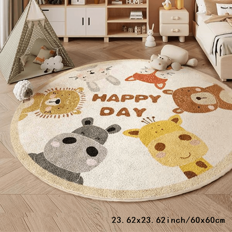 Happy Animals Round Rug Flanne - Happy Kids Education recensione e prezzo
