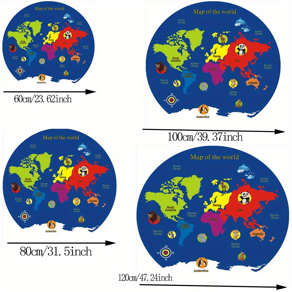 World Map Round Rug Flannel Ed - Kids Education Rug recensione e prezzo