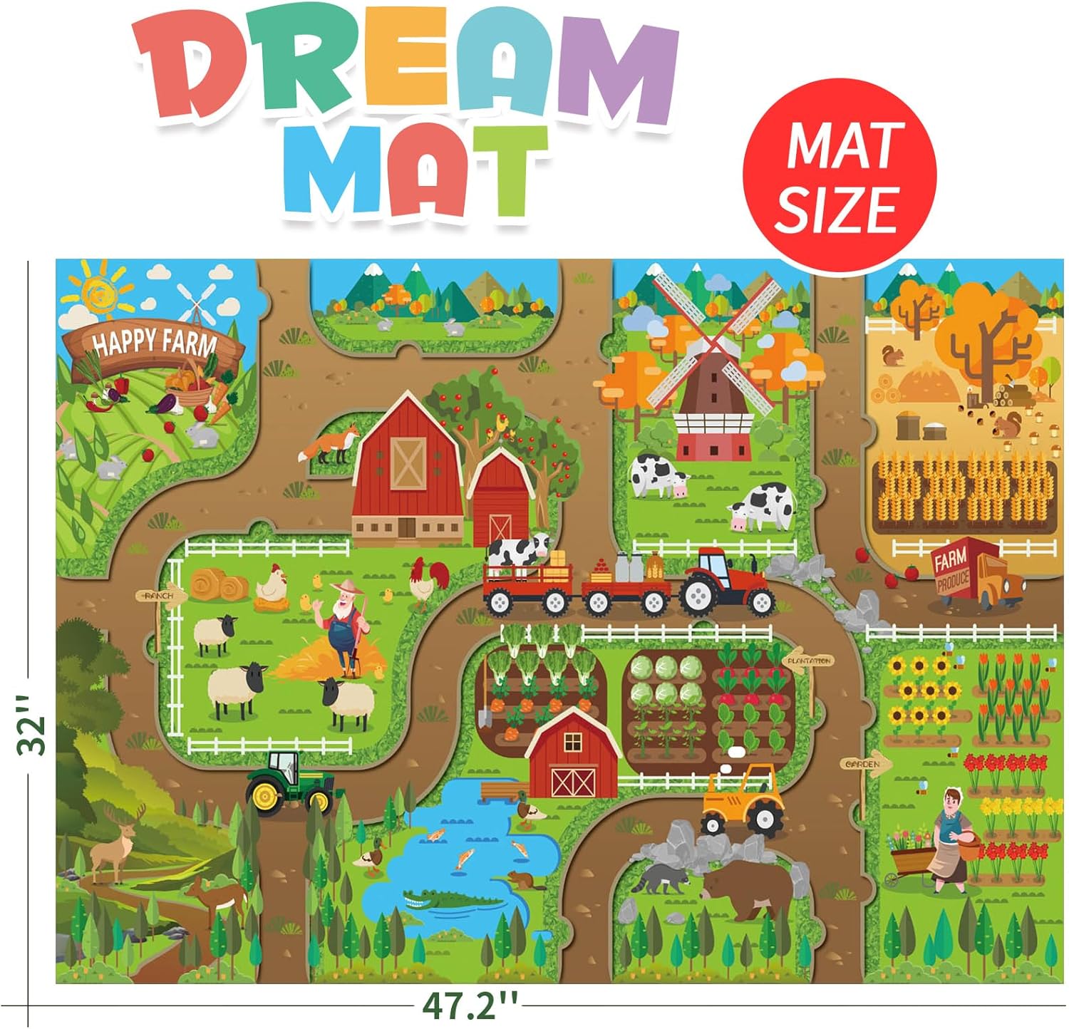 Kids Dream Mat Happy Farm Acti - Kids Education Rug recensione e prezzo