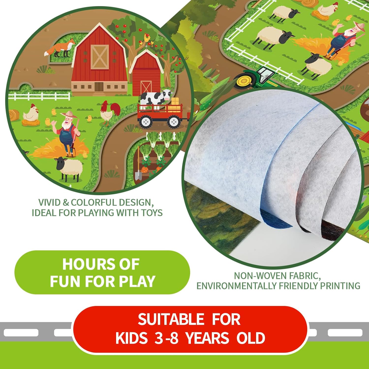 Kids Dream Mat Happy Farm Acti - Kids Education Rug recensione e prezzo